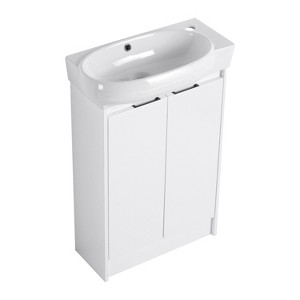 NicBex Bathroom Vanity with Sink, Bathroom Sink Cabinet, 2 Soft-Closing Cabinet Doors with Adjustable Shlef for Bathroom - 1 of 4