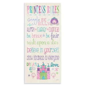 Stupell Industries Princess Rules With Castle & Carriage, 7" x 17" - 1 of 4