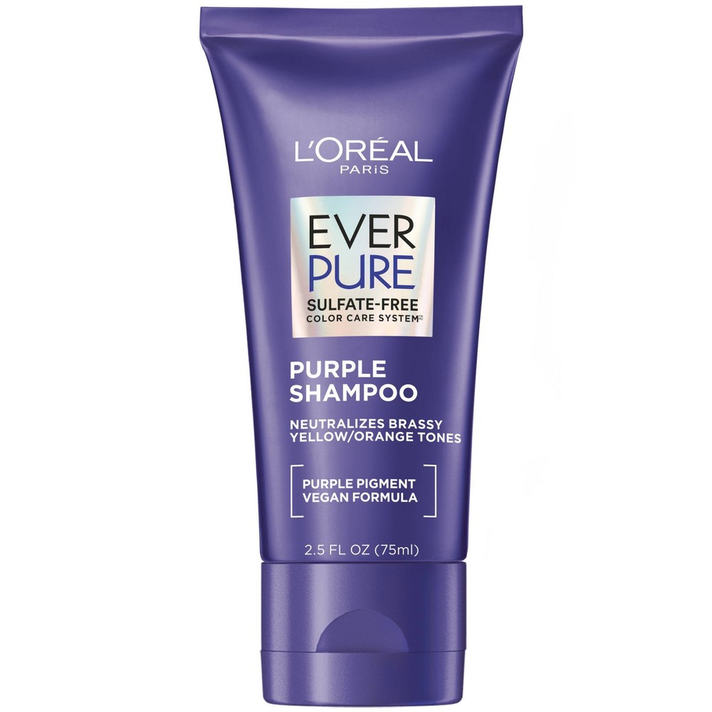 Photos - Hair Product Everpure L'Oreal Paris  Sulfate Free Purple Shampoo for Colored Hair – 2.5 