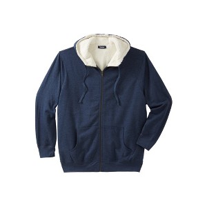 KingSize Men's Big & Tall High Pile Fleece-Lined Fleece Zip Hoodie - 1 of 3