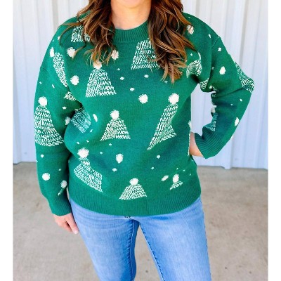 Women's Christmas Tree Sweater - JUNIPER BLVD M/L