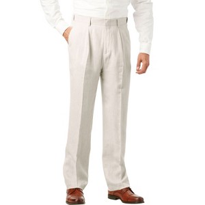 KingSize Men's Big & Tall Linen Blend Plain Front Dress Pants - 1 of 4