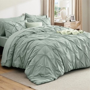 Bedsure Comforter Set – Solid Diamond Pintuck Design Bedding, Elegant and Soft Bed in a Bag for All Seasons - 1 of 4