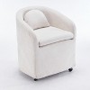 Homy Casa Modern Chenille Swivel Accent Chair with Rounded Back and 360° Base, for Living Room or Bedroom, Beige - 2 of 4