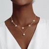 HTUTWOO Gold Pearl Necklaces for Women,14K Gold Plated Dainty Layered Pearl, Cute Daisy Pearl Choker Gold Necklace Gifts for Women Gold Trendy Gifts - 3 of 4