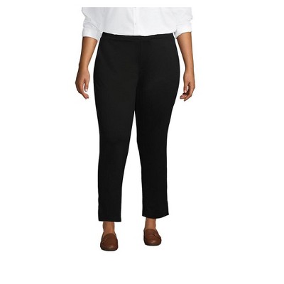 Lands' End Women's Mid Rise Pull On Ponte Ankle Pants