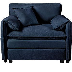 Dexmalle Modular Sectional Sofa with 1 Toss Pillow,Blue - 1 of 4