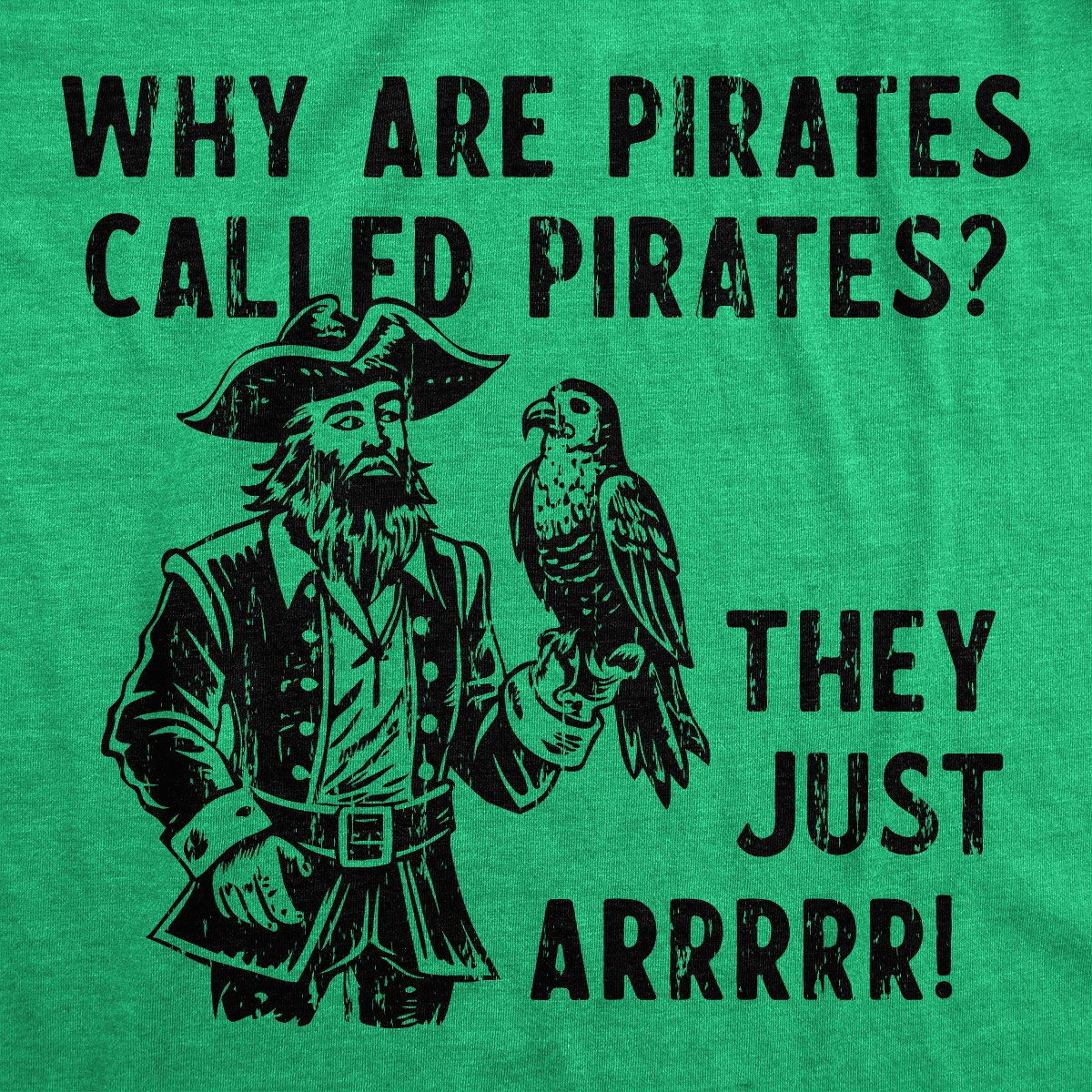 Мужские футболки Crazy Dog T-Shirts, Inc. Mens Funny T Shirts Why Are Pirates Called Pirates They Just ARRRRR Sarcastic Graphic Novelty Tee for Men - Crazy Dog Men's T Shirt With Sarcastic M — фото 2