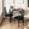 Wooden Table & Chair Set,Dining Table Set for 4 with Upholstered Chairs,4-Person Kitchen Table Set, Easy to Assemble Compact Dining Room Set - 3 of 4