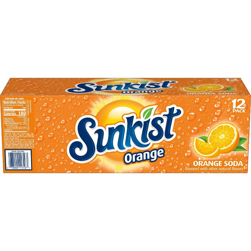 Sunkist Orange Soda - 12pk/12 fl oz Cans, 6 of 10