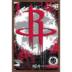 Trends International NBA Houston Rockets - Maximalist Logo 23 Framed Wall Poster Prints - 1 of 4