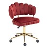 NicBex Adjustable Office Chair with Wheels,Modern Cute Computer Chair,Swivel Velvet Upholstered Desk Chair for Adult, Student - 4 of 4