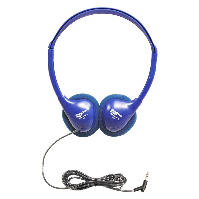 HamiltonBuhl® Kids On-Ear Blue Stereo Headphone, Pack of 3, 2 of 5