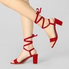 Allegra K Women's Lace Up Chunky Heels Sandals - 2 of 4