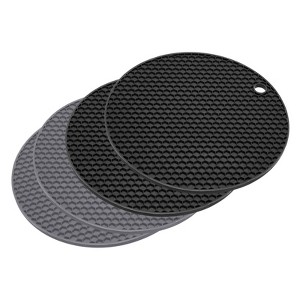 Unique Bargains Silicone Pot Holder Teapot Coaster Trivet Mat 4 Pcs - 1 of 4