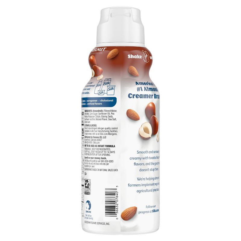 Silk Toasted Hazelnut Almond Milk Coffee Creamer - 1qt Bottle, 4 of 8