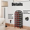Itopfox Freestanding Floor Wine Rack - Metal Holder Stand Organizer for 23 Bottles, Black, Space-saving Design - 4 of 4