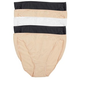 Felina | So Smooth Modal Hi Cut Panty | Hi Leg Opening Panties for Women | 5-Pack - 1 of 1