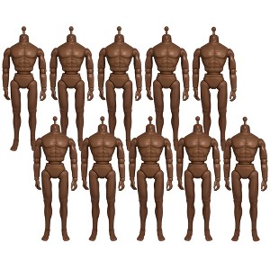 Set of 10 12 Inch 1/6th Scale Super Articulated Type S Male Action Figure Bodies [Brown] - 1 of 4