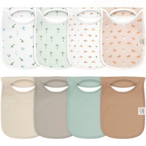 KeaBabies 8-Pack Hallo Baby Drool Bibs , Baby Bibs for Boys, Girls, Pull-on Bibs for Baby Boy, Baby Girl, Baby Bib Unisex - 1 of 4