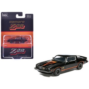1977 Chevrolet Camaro Z28 Black with Stripes 1/64 Diecast Model