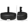 Gulches Half Round Fillable Patio Umbrella Base, 40lb Water/46lb Sand Capacity - Black, Fits 1.5" or 2" Pole - 3 of 4