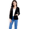 Anna-Kaci Women's Velvet Blazer With Notch Collar And Front Pockets - 4 of 4