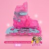 BARBIE 2in1 Kids Roller Skates, Transform from Quads to Inlines Skates, Durable Hardshell Boot, LED Wheels ABEC-7 Carbon Steel Bearings - 3 of 4