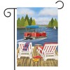 Dockside Summer Garden Flag Nautical Paddleboat 18" x 12.5" Briarwood Lane - 2 of 4