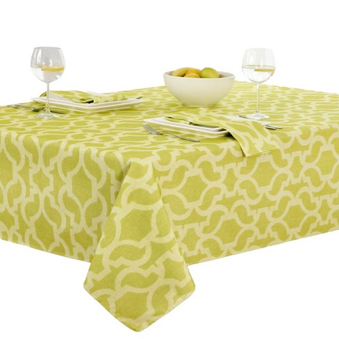 Awesome 60 x 102 oval tablecloth Sydney Stain Resistant Indoor Outdoor Tablecloth 60 X 102 Oblong Lime Elrene Home Fashions Target