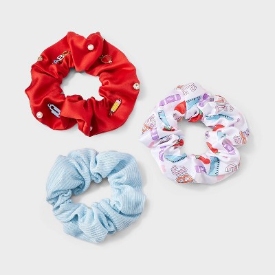 Teacher Icon Pearl Charms and Print Hair Twister Set 3pc - Multicolor