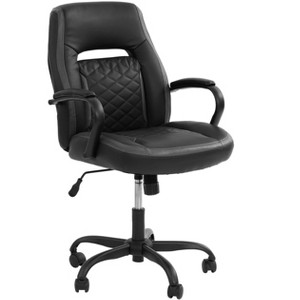 Okak Gaming Chair with Armrest, Criss Cross Chair with Wheels, Upholstered Computer Chair for Study, Office, Gaming Room - 1 of 4