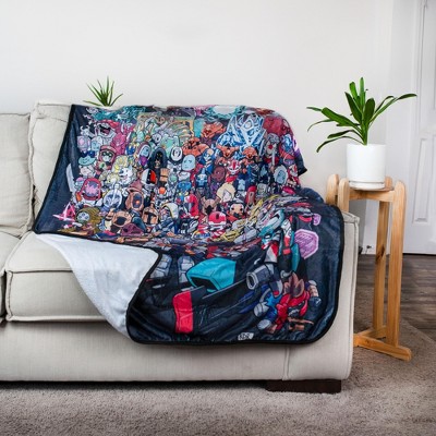 Destiny Chibi Characters Multicolor Fleece Throw Blanket 45 x 60 Inches