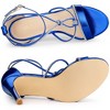Allegra K Women's Open Toe Rhinestone Knot Strap Stiletto Heels Sandals - 4 of 4