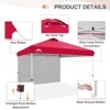 EAGLE PEAK 12x12ft Pop Up Canopy with One Sidewall, Easy Setup Event Instant Tent - 4 of 4