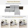 Runesay Versatile Sofa Bed Modular Sofa Free-combined Sofa with Two Storage Racks - 4 of 4