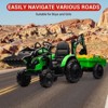 3 in 1 Kids 24V Ride On Tractor, Excavator & Bulldozer, Electric Vehicle w/Trailer, Digger, Shovel Bucket - 2 of 4