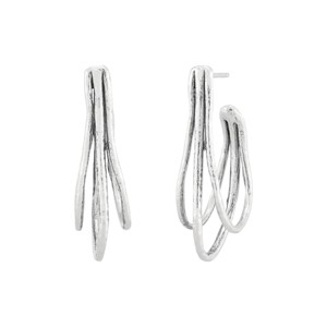 Silpada 'Accomplishing' Sterling Silver Hoop Earrings - 1 of 4