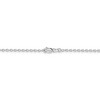 Black Bow Jewelry 2mm, 14k White Gold Solid Link Cable Chain Necklace - 4 of 4