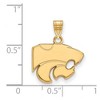 Black Bow Jewelry 14k Yellow Gold Kansas State Wildcats NCAA Small Pendant - 2 of 3
