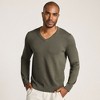 Lands' End Men's Fine Gauge Cotton V Neck Sweater - 4 of 4