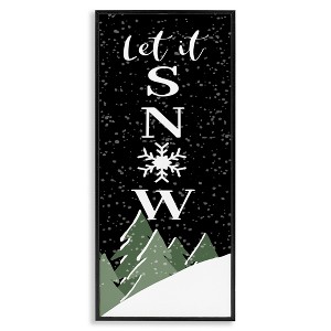 Stupell Industries Let It Snow Winter Scene, 10" x 24" - 1 of 4