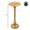 JONATHAN Y Leopold 24.5" Cottage Designer Mango Wood Pedestal Round Drink Table & Decorative End Table - 4 of 4