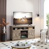 TiramisuBest Techni Mobili Grey Driftwood TV Stand with Gray for TV & Entertainment Furniture - 3 of 4