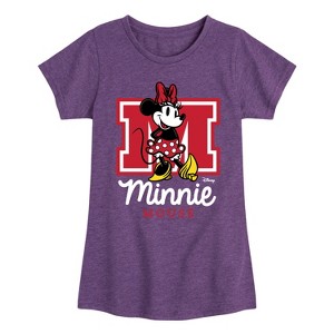 Girls' - Disney - Minnie Mouse Fitted Short Sleeve Graphic T-Shirt - 1 of 4