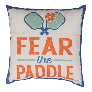 Manual Woodworkers & Weavers Climaweave Pickleball Pillow – 12x12 Bold Design for Game Rooms - 1 of 3