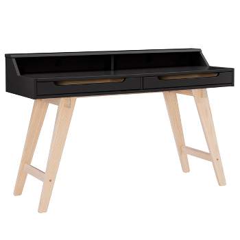 Sloan Modern 2 Drawer Desk Black - Linon