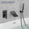 PAGED Waterfall Shower Head with Handheld Shower Faucet Set with High Flow Wall Mount Tub Faucet for Bathroom, Restroom - 4 of 4