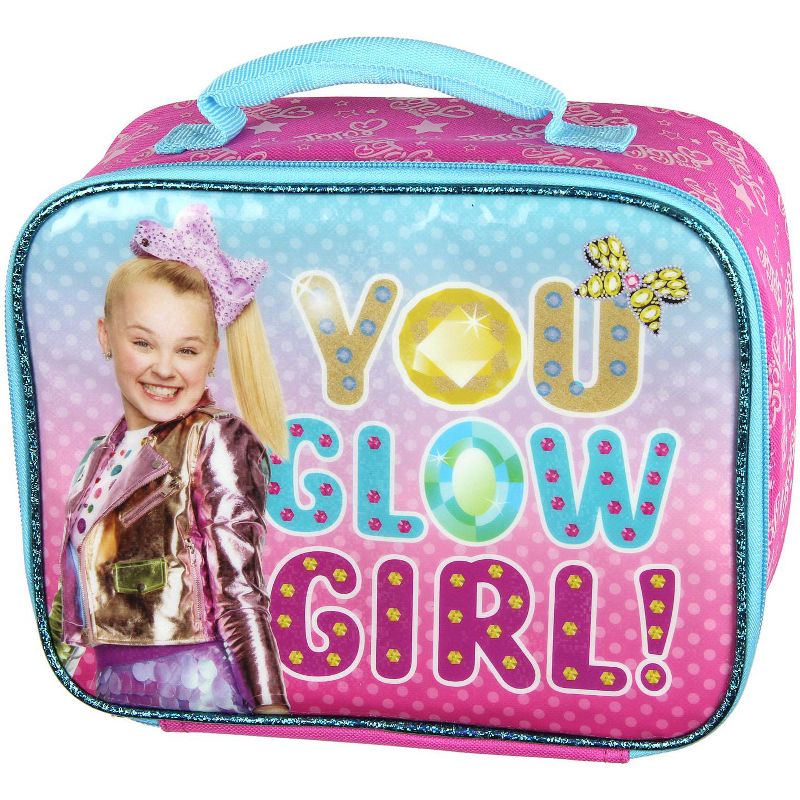 Jojo Siwa You Glow Girl Soft Kit Insulated Lunch Box Cooler Pink, 1 of 5