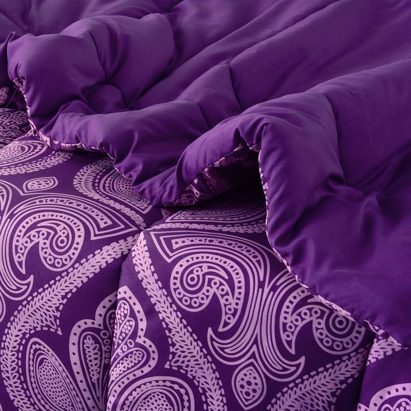 Lux Decor Collection 5 Piece Comforter Set Reversible - Microfiber Down Alternative Bedding Comforter Set, 5 of 7